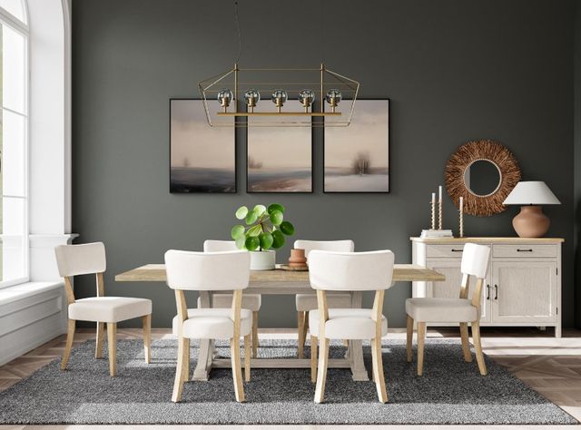 Riverside Furniture Glenndale Wheat Dining Table with Aged White Base-1