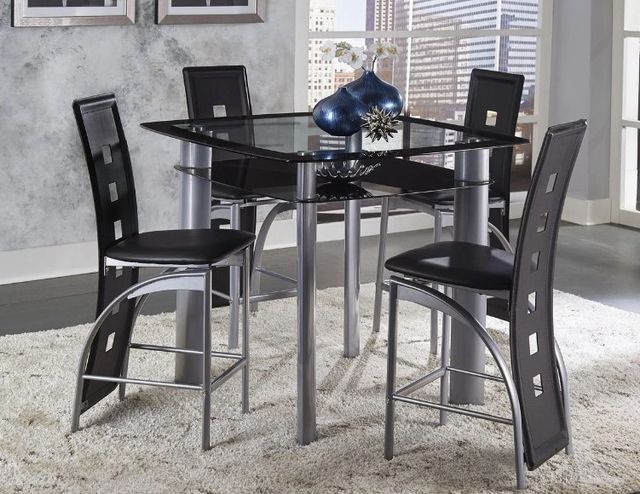 Homelegance® Sona Black/Silver Counter Chair-1
