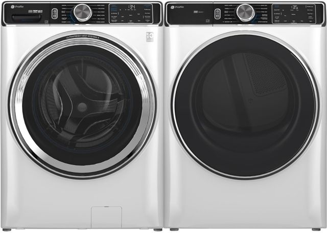 GE® Profile™ White Front Load Washer and Electric Dryer Laundry Pair-0