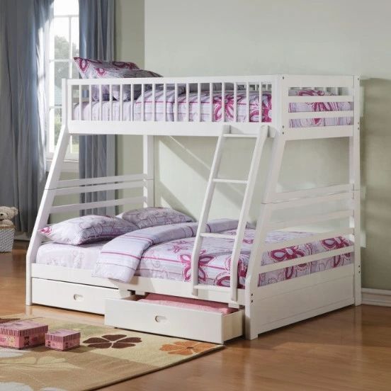 ACME Furniture Jason White Twin Over Full Bunk Bed with Storage-2