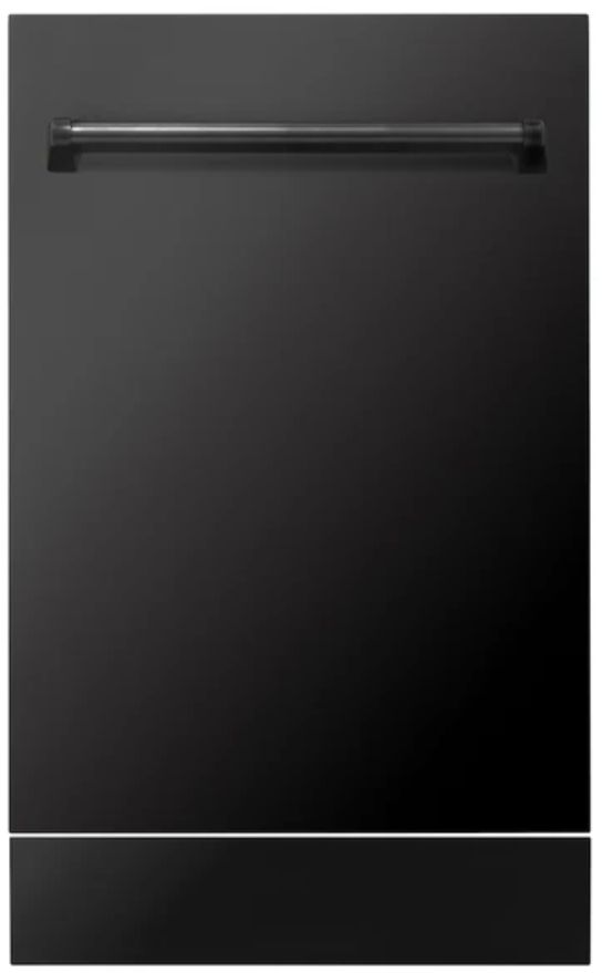 ZLINE Tallac Series 18" Black Stainless Steel Dishwasher Panel-2