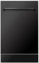 ZLINE Tallac Series 18" Black Stainless Steel Dishwasher Panel-2