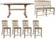 Jofran Inc. Carlyle Crossing 6-Piece Brown Counter Dining Set-0