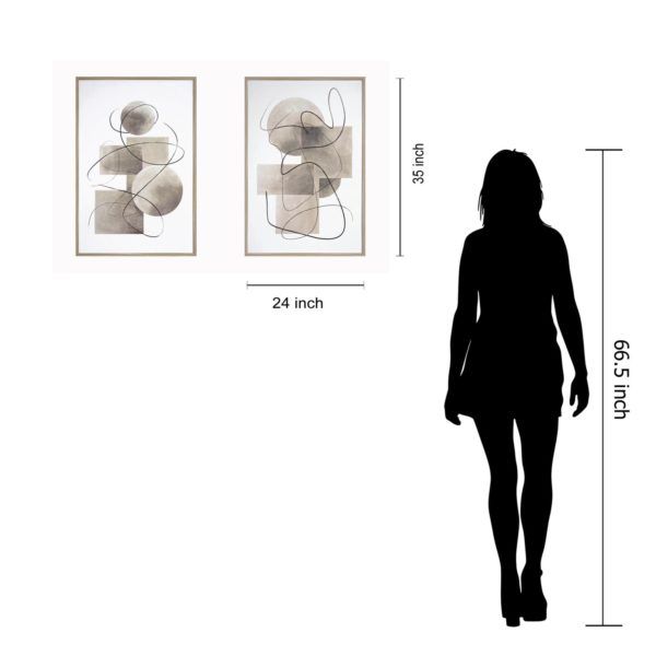 Classy Art 2-Piece Style 22 Hand Painted Wall Art Set-2