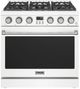 Thor Kitchen® A Series 36" White Contemporary Freestanding Pro Style Gas Range-0