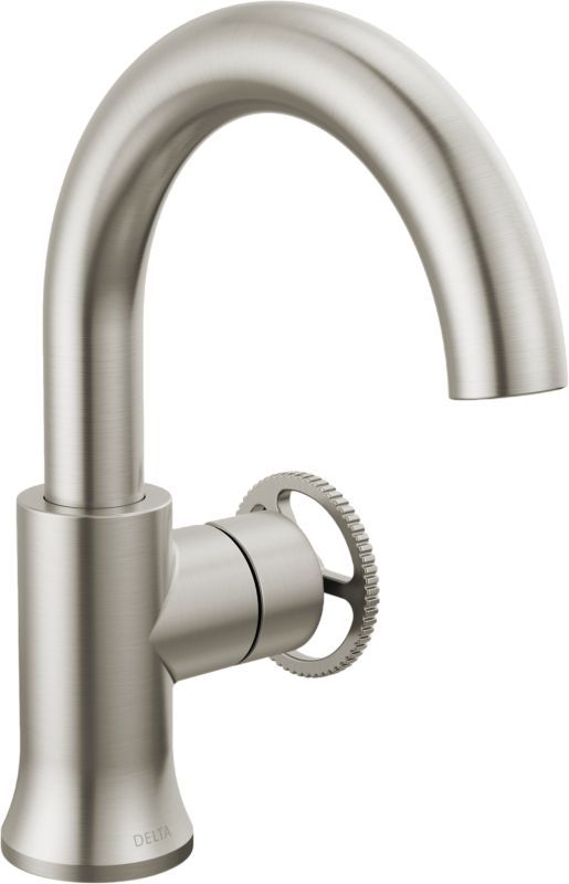 Delta Trinsic® Stainless 9" Single Handle Wheel Bathroom Faucet-0