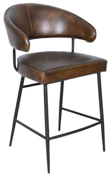 Home Trends & Design Essex Dover Black/Handwashed Chestnut Counter Stool-0