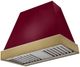 AGA Euclid 36" Cranberry Wall Mounted Range Hood  with Antique Brass Trim-0