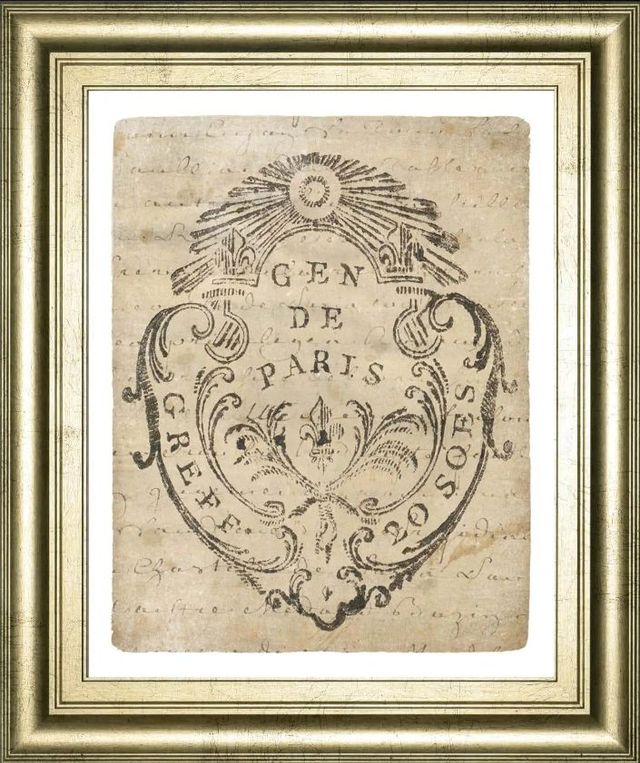 Classy Art Letter Crest IIa Vintage v2 by Wild Apple Portfolio Wall Art-0