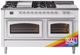 Ilve® Nostalgie II Noblesse 60'' Custom RAL Color Pro Style Dual Fuel Range with Chrome Trim-0