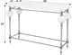 Butler Specialty Company Amadeo White Stone Top Console Table with Silver Metal Base-2