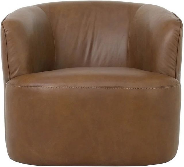 LH Home Chateau Fireside Antique Sienna Swivel Club Chair-3