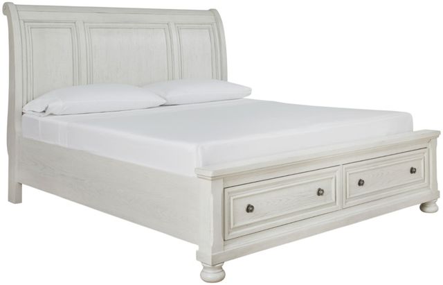 Signature Design by Ashley® Robbinsdale Antique White California King Storage Sleigh Bed-1