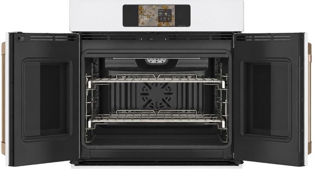 Café™ Professional Series 30” Matte White Smart Single Electric Wall Oven with French Doors-1