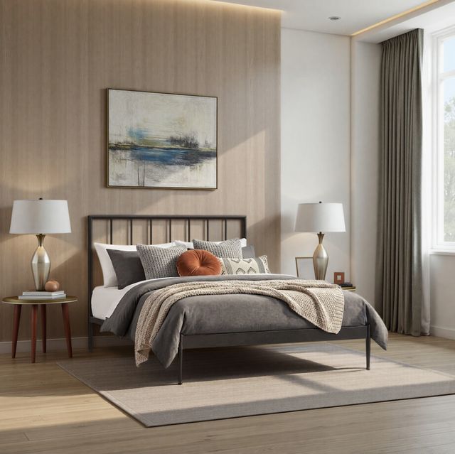 Intercon Matte Modern Queen Bed-1