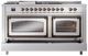 Ilve® Nostalgie II Noblesse 60'' Stainless Steel Pro Style Dual Fuel Range with Burnished Trim-3