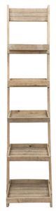 Sagebrook Home Brown 77" Wood and Metal Ladder Shelf-1
