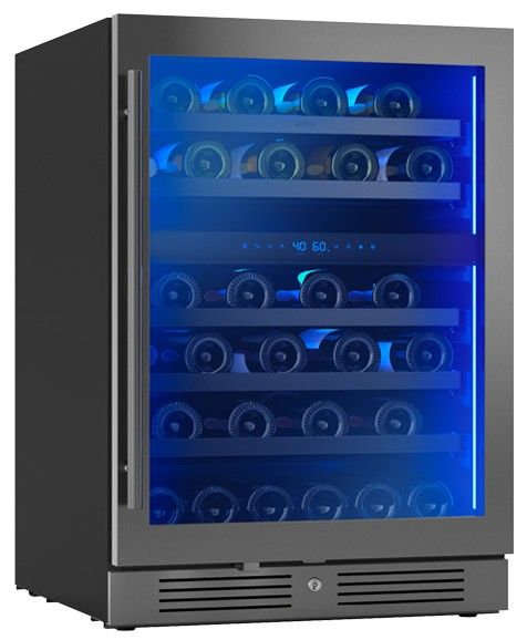 Zephyr Presrv™ 24" 5.2 Cu. Ft. Black Stainless Steel Wine Cooler-1