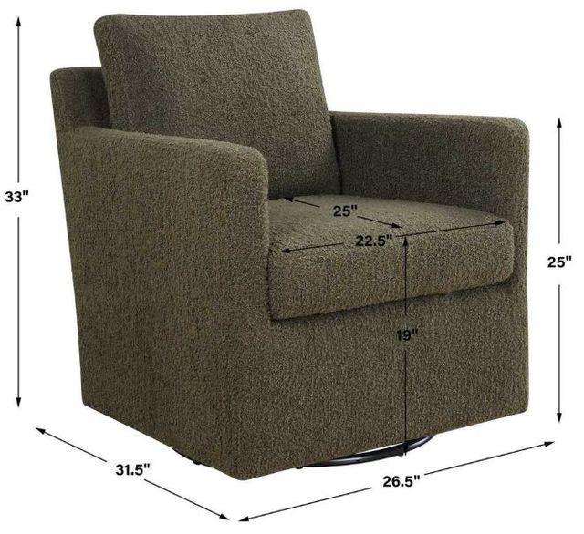 Uttermost® Tisdell Kale Green Swivel Glider-3