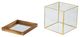 A & B Home Brown/Clear/Gold Glass Dome-2