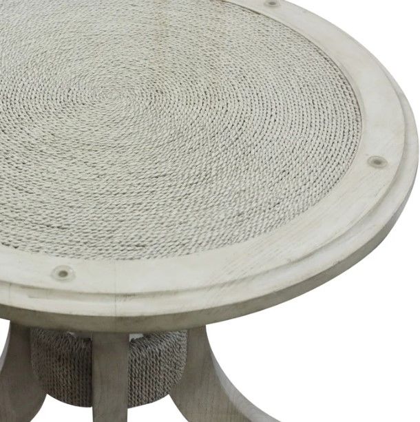 Stylecraft Lauren Glass Top Round Dining Table with White Base-1