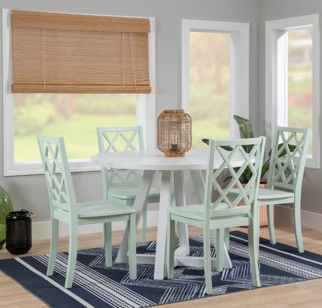 Powell® Maui 5-Piece Mint/White Dining Set-1