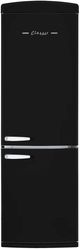 Unique® Appliances Classic Retro 24" 11.7 Cu. Ft. Matte Black Counter Depth Bottom Freezer Refrigerator-0