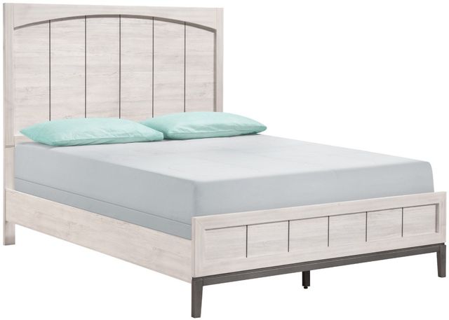 Crown Mark Veda White King Panel Bed-0