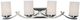 YHD Chrome/White Opal 4-Light Incandescent Bathroom Vanity Lighting-2