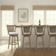 Armen Living Isla 4-Piece Putty Brown/Wheat Barstool Set-5