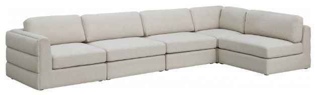 Meridian Furniture Beckham 5-Piece Beige Linen Polyester Modular Sectional-0