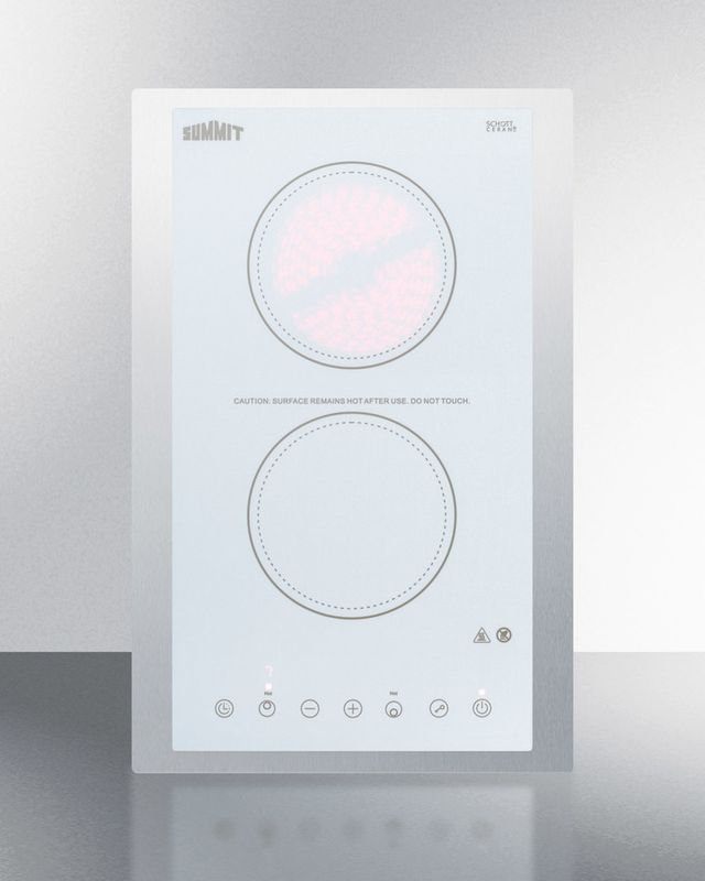 Summit® 15" White Electric Cooktop-1