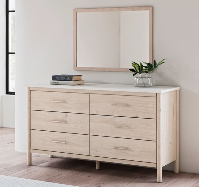 Signature Design by Ashley® Cadmori Tan Bedroom Mirror-4