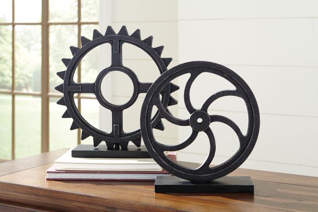 Signature Design by Ashley® Dermot Antique Black Sculpture Set-1
