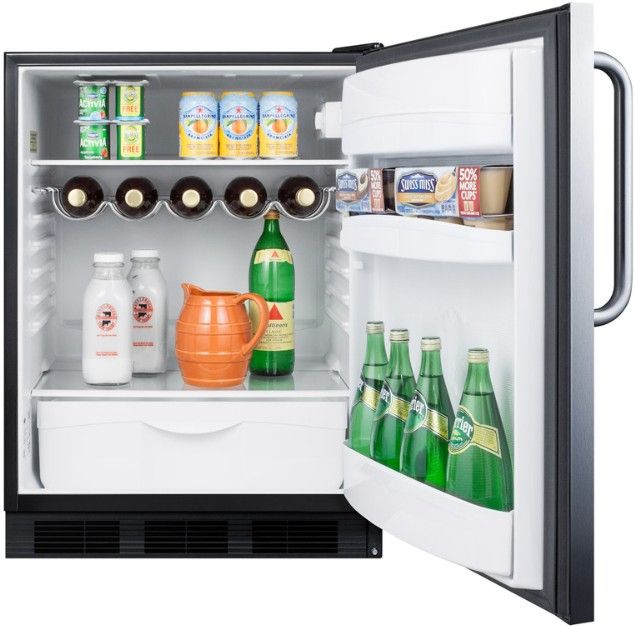 Summit® Peak24 Series 24" 5.8 Cu. Ft. Stainless Steel ADA Compliant Compact Refrigerator-3
