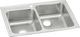 Elkay Lustertone® Classic Lustrous Satin 33" x 22" x 7-7/8" 40/60 1-Hole Double Bowl Drop-In Sink-0