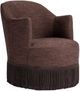 Four Hands Aurora Laughlin Plum Fringe Swivel Chair-0
