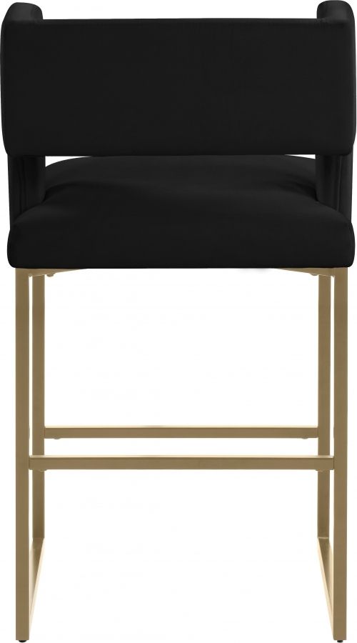 Meridian Furniture Caleb Black Velvet Counter Stool-3