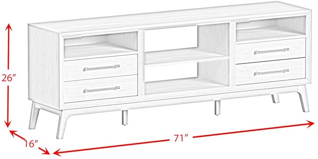 Elements International Westland 3-Piece Almond Entertainment Unit with 71" TV Console-2
