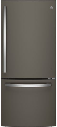 GE® 30 in. 21.0 Cu. Ft. Slate Bottom Freezer Refrigerator