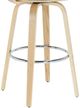 Armen Living Daxton 2-Piece Oak/Vintage Green Barstool Set-4