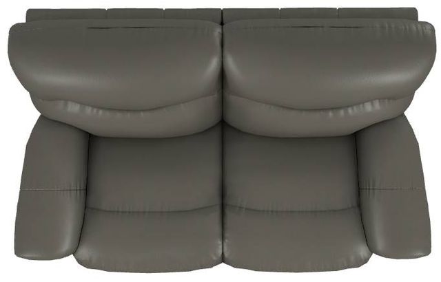 La-Z-Boy® James Charcoal Leather Power Reclining Loveseat with Headrest and Lumbar-4