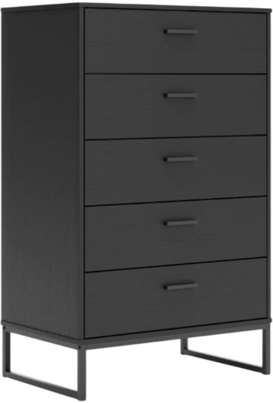 Signature Design by Ashley® Socalle Black 5-Drawer Chest-0