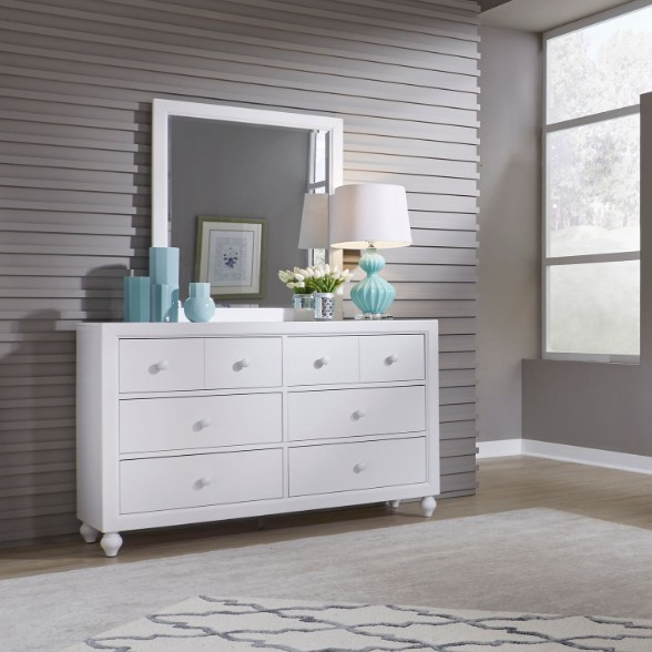 Liberty Furniture Cottage View White Youth Dresser and Mirror-2