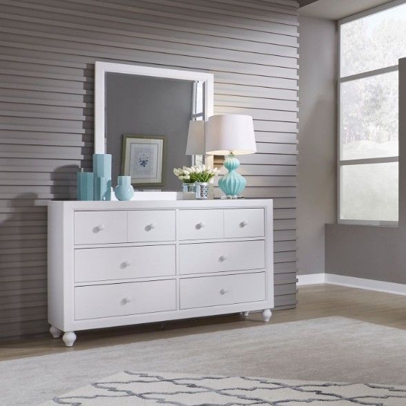 Liberty Furniture Cottage View White Youth Dresser and Mirror-1