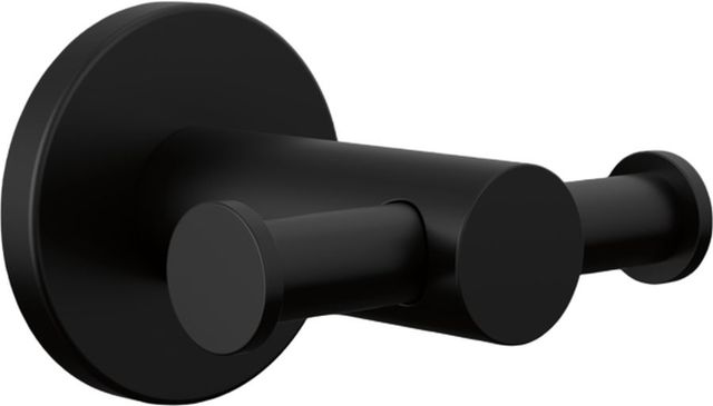 PEERLESS® Precept® Matte Black Double Robe Hook-0