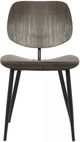 Armen Living Miki 2-Piece Black/Walnut Dining Side Chair Set-2