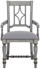 Flexsteel® Plymouth 2-Piece Weathered Graywash Upholstered Dining Arm Chair Set-2