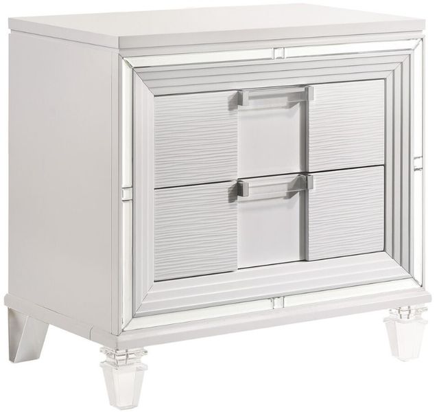 Elements International Twenty Nine White Nightstand-0