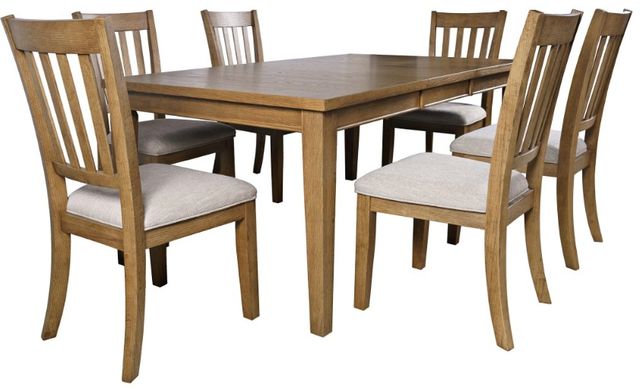Jofran Inc. Brentwood 7-Piece Cascade Oak Extension Dining Table Set-0